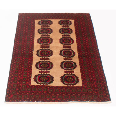 Tapis unique en laine noué à la main 3 pi 5 po x 5 pi 9 po nouvel âge Kalgoorlie