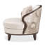 Fauteuil demi-tonneau en velours Camellia Field CAL117