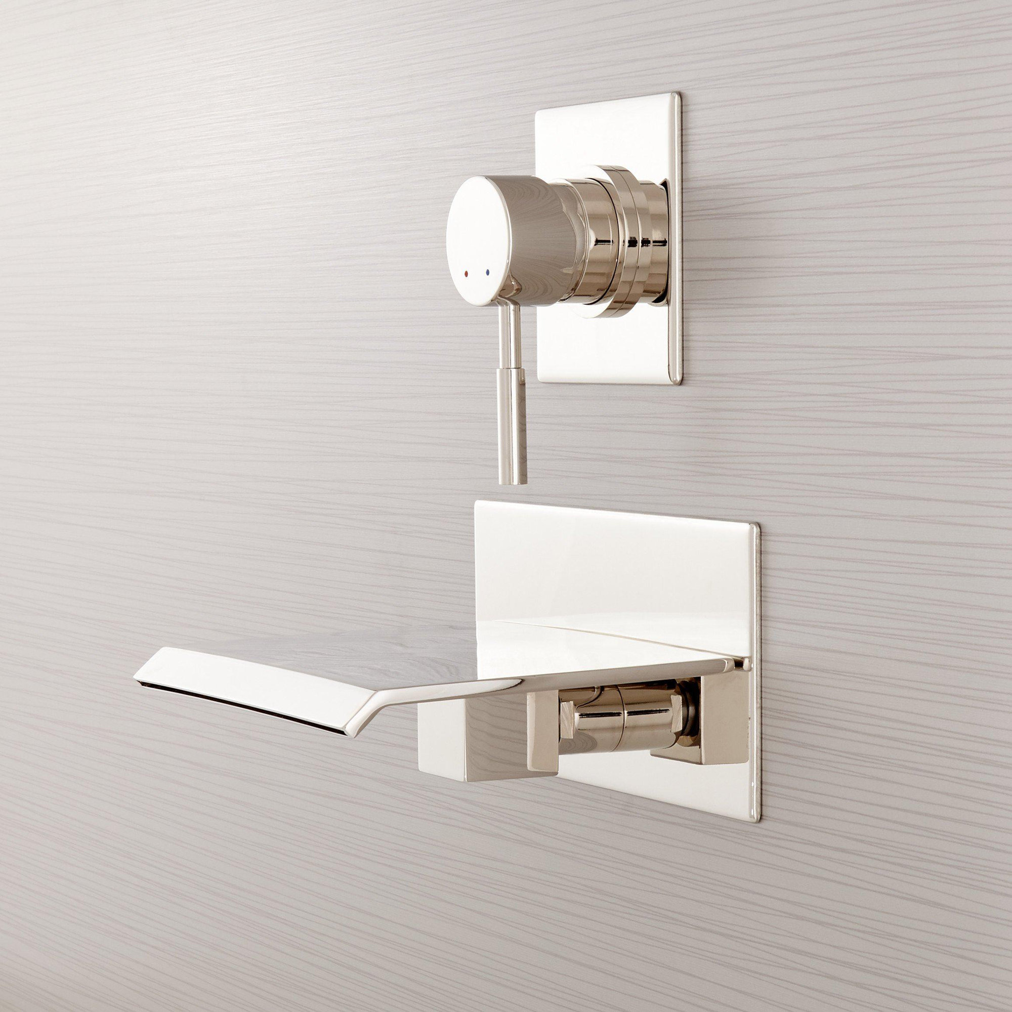 Lavelle Wall-Mount Waterfall Tub Faucet, Polished Nickel