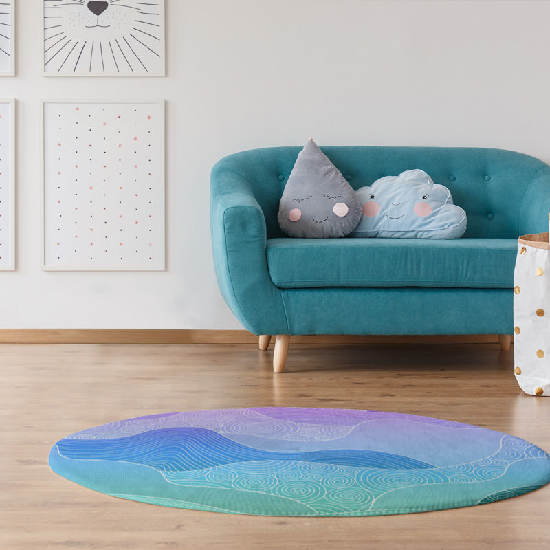 Chenille Indoor Rug, Round 5'