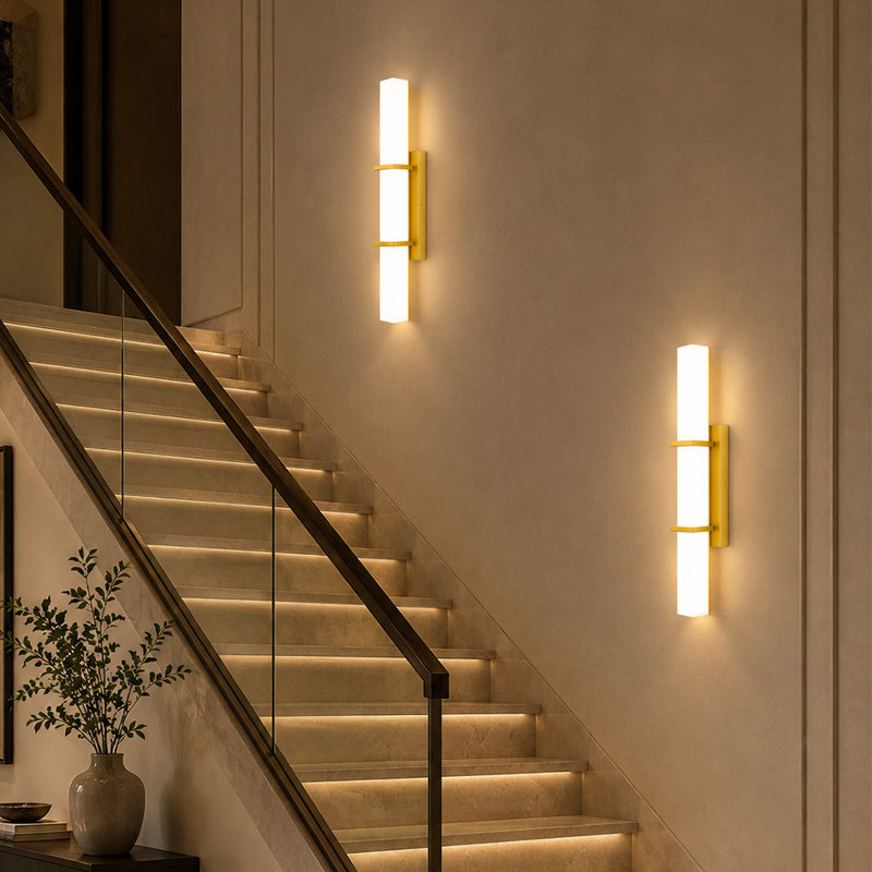 Led Wallchiere Dimmable Wall Sconce (set Of 2), Gold