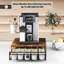 Organisateur de rangement à dosettes pour café avec tiroir coulissant compatible avec 35 capsules K-Cup sans assemblage requis brun rustique