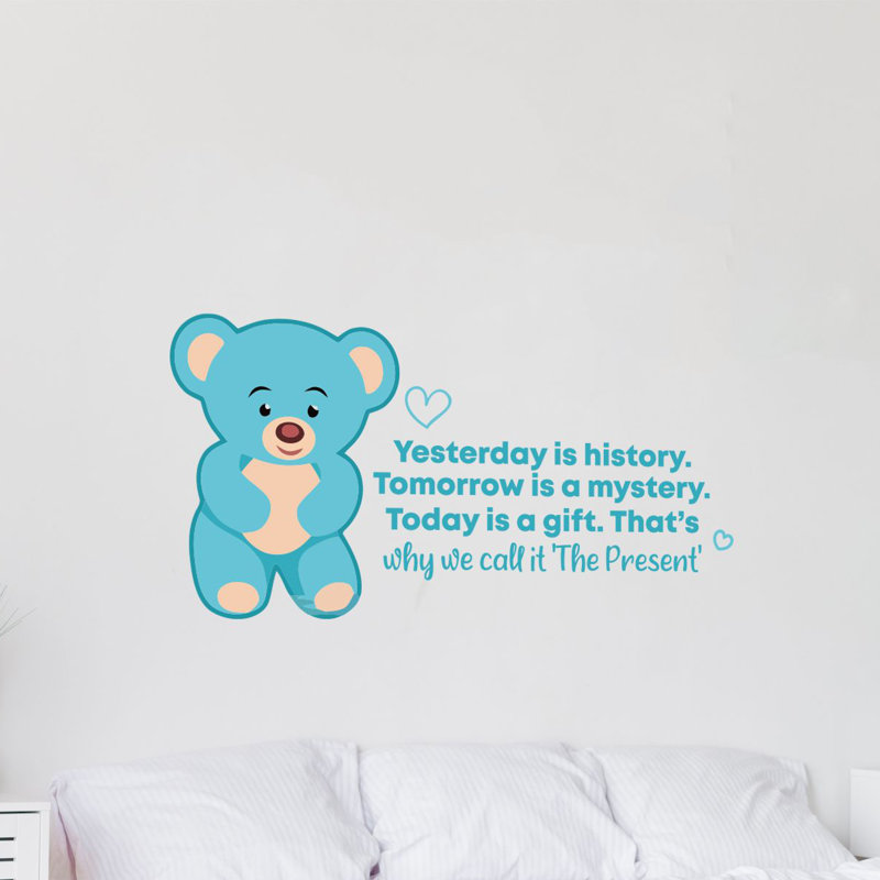 Text & Numbers Wall Decal, 15" H x 30" W x 0.05" D