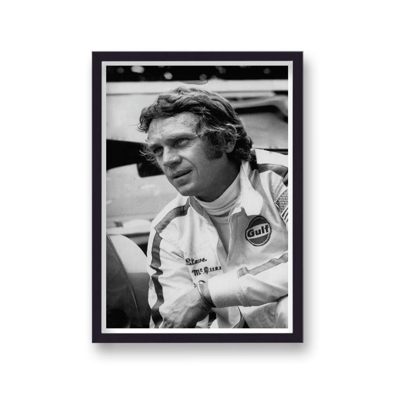 Steve Mcqueen In Motor Racing Suit 2 Le Mans - Single Picture Frame Print