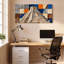 Ensemble de 1 tableau sur toile à motifs géométriques et pyramides mayas-293881645