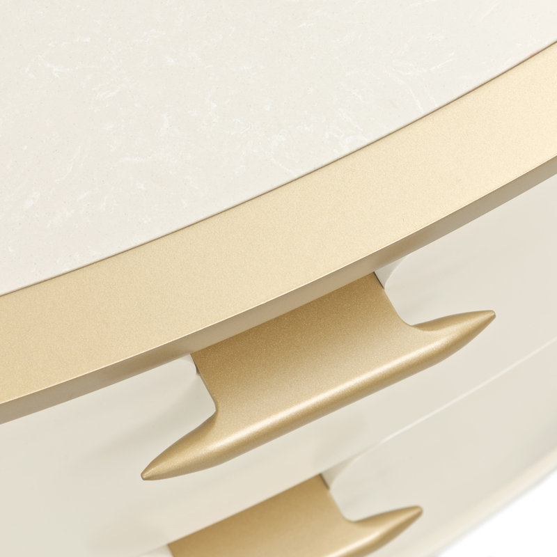 La Terrazza Nightstand, Large - Creamy Pearl