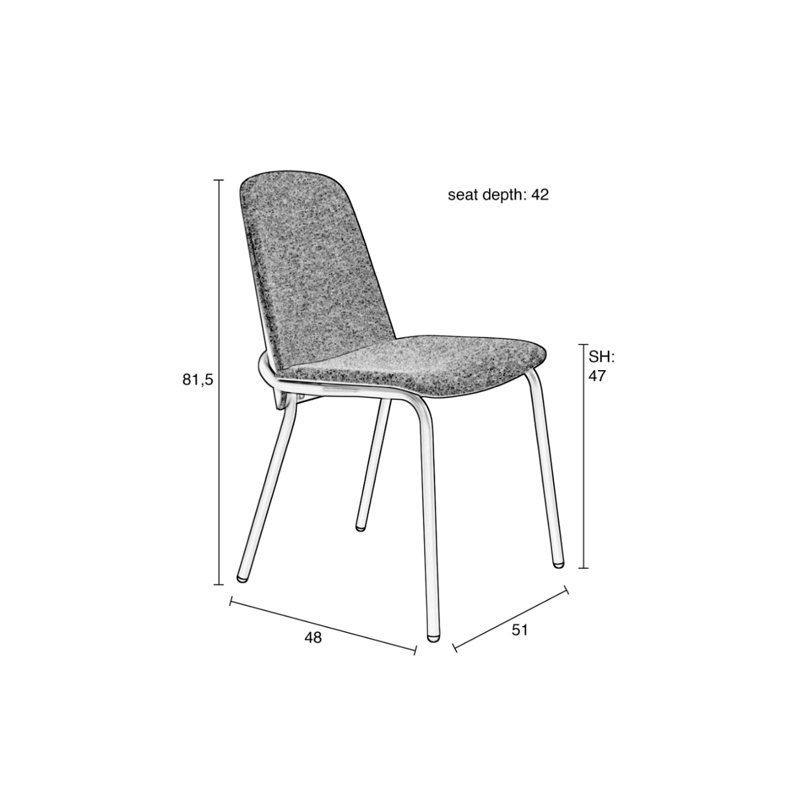 Clip Upholstered Dining Chair, Beige, Beige