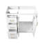 Meuble-lavabo de 36 po en bois massif avec 3 tiroirs et portes à fermeture douce, solution de rangement élégante, meubles-lavabos (sans lavabo)-1673223433-1673223439