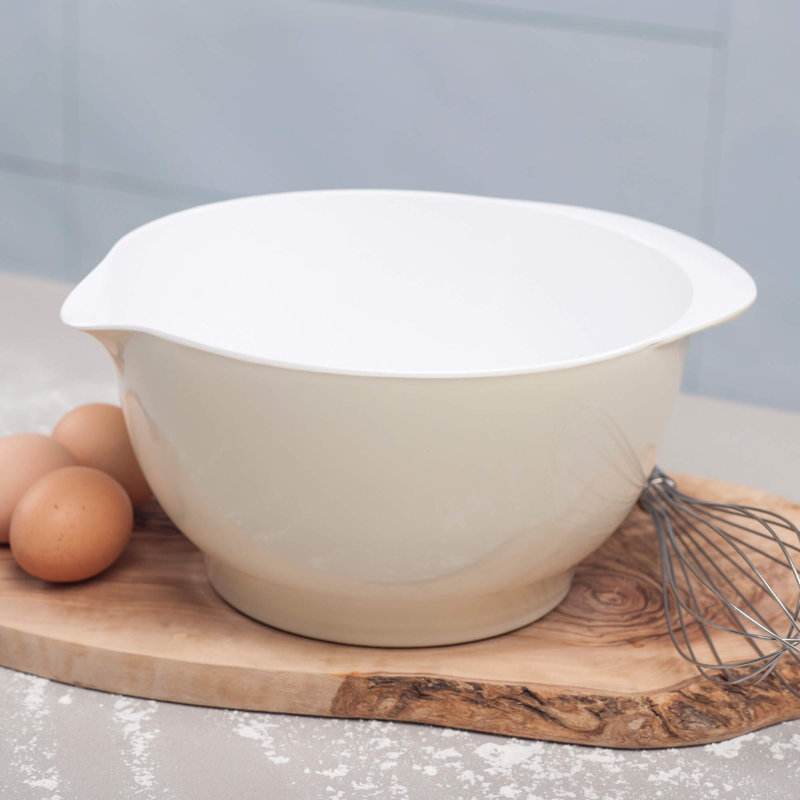 Melamine Non Slip Mixing Bowl, 23cm Diameter, Cream