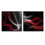 Abstraction contemplative rouge et noire - ensemble de 2 collages carrés de vagues modernes-1853088321-1853088320