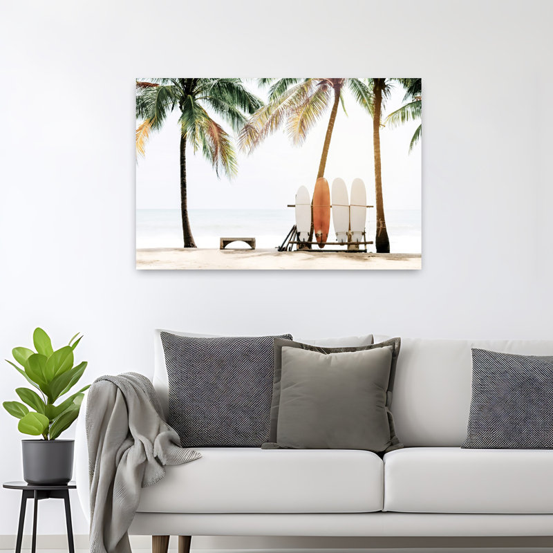 Hawaii Surfing 2, art mural contemporain, H 32 po x l 48 po