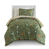 Gracie Mills® Harvey Kids Forest Animals Plush Reversible Comforter Set