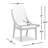 Lennox High-Back Upholstered Reclaimed Pine Dining Chair Set of 2