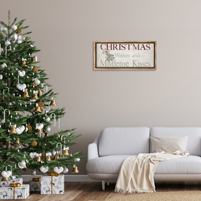 Cadre flottant Christmas Wishes & Mistletoe Kisses, design par Susie Boyer