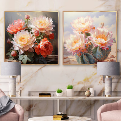 Ensemble de 2 hameçons délicats délicates roses et vertes Cactus