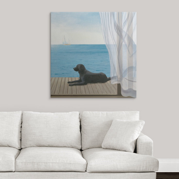 Blue Breeze Blue Breeze III by James Wiens - Print, 35" H x 35" W x 1.5" D, Canvas