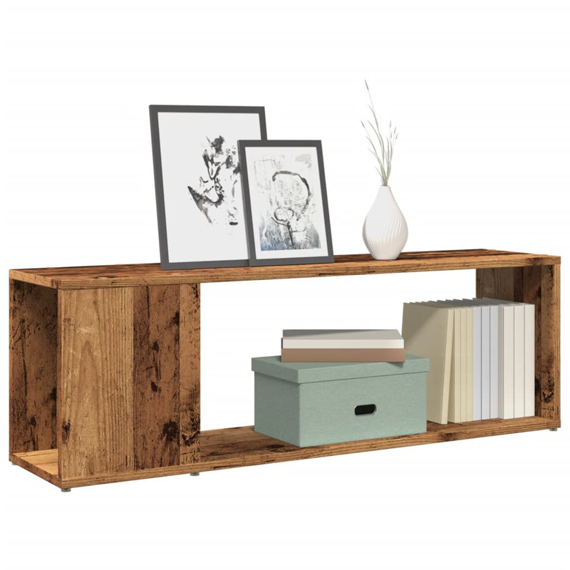 Azeeza Unfinished TV Stand, Old Wood