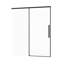 Porte de douche coulissante noire semi-mate l 60 po x H 72 po, verre trempé de 6 mm avec revêtement facile à nettoyer, performance imperméable, roulettes lisses en acier inoxydable à l'épreuve de la largeur réglable, éclaboussures