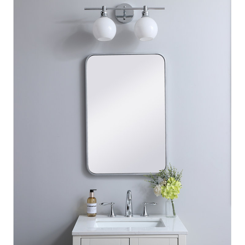 Miroir mural Sabine, Argent, 30 po x 20 po