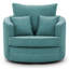 Ted Armchair Swivel Barrel Soft Chair in Cord Fabric-1735195376