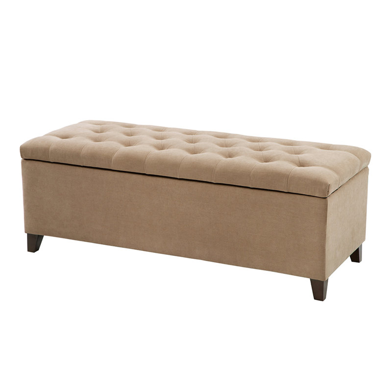 Banc de rangement Ã  assise capitonnÃ©e et fermeture en douceur, Sable