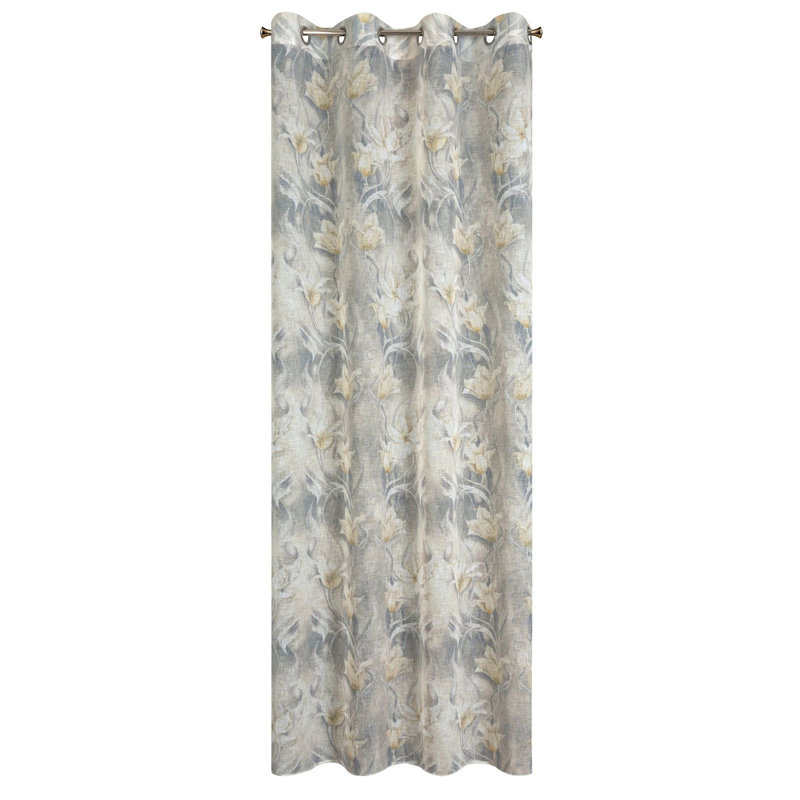 Afzal Semi Sheer Curtains Single Panel