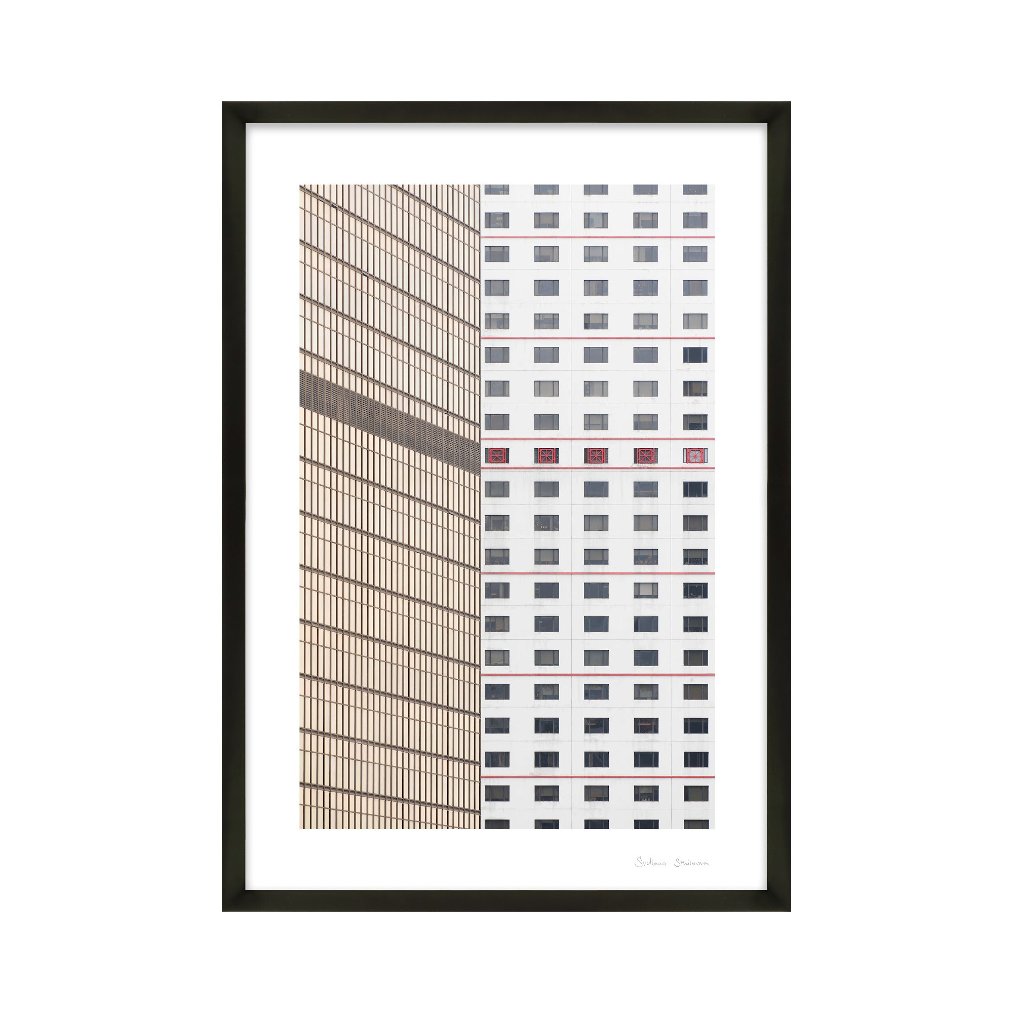 Hong Kong 1 by Svetlana Smirnova, 20" H x 14" W x 1.25" D, Black