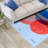 Ephemeral Sunset Washable Circles Area Rug,Power-loomed, Heavenly Softness with Non-Slipping Backing