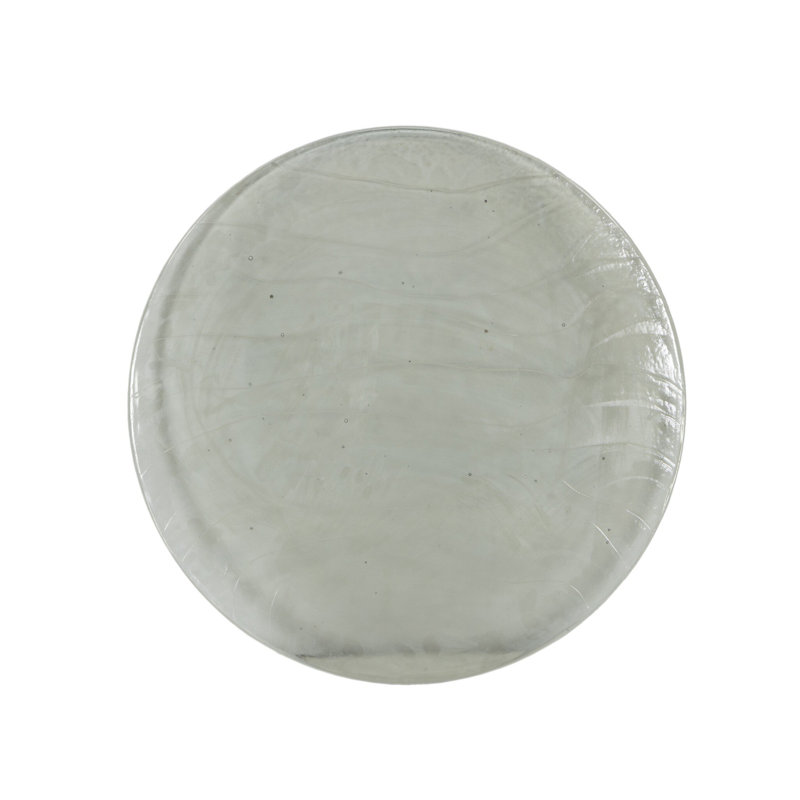 Yoko Glass Round Coffee Table, 16.25" H x 32" L x 32" W, Clear