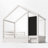 Arcadia Loft Bed With Two Storage Boxes, Rustic Pine And Chalkboard-669213271