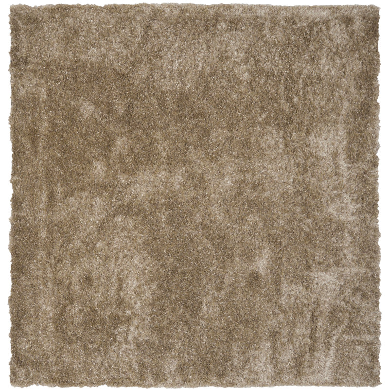 Delane Handmade Tufted Brown Area Rug, Square 7'