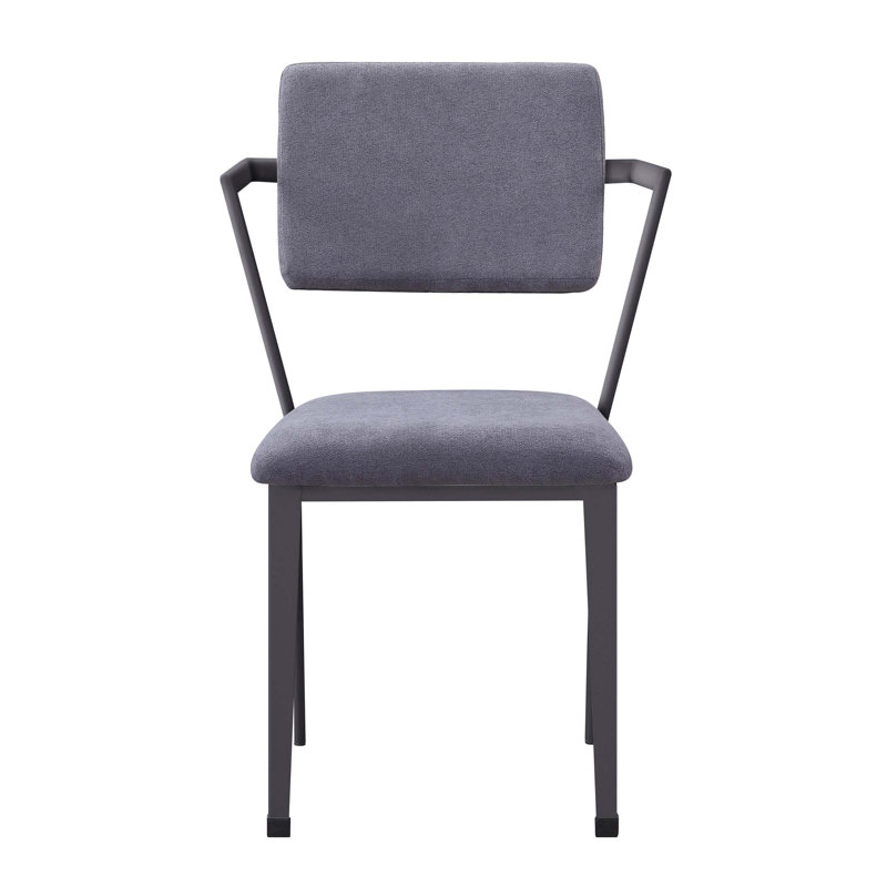 Chaise de bureau rembourrée à dossier ouvert, Mauve