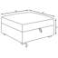 Carré gris avec rangement, hauteur de 21 po, largeur de 39 po et profondeur, design contemporain, matériau souple, 21 po x 39 po x 39 po, rangement pour les décorations d'intérieur