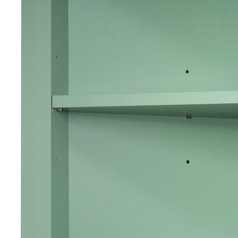 Armoire de rangement triangulaire avec 3 tiroirs et tablette réglable pour les pièces, Vert
