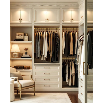 Closet Rods For Hanging Clothes, 17 To 84 Inches Stepless Adjustable Metal Closet Rod,Golden