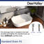 DeerValley Prism 19.69" x 15.75'' White Oval Vitreous China Vessel Bathroom Sink