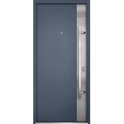 Deux 35.75'' x 80.33'' Flush Steel Front Entry Doors