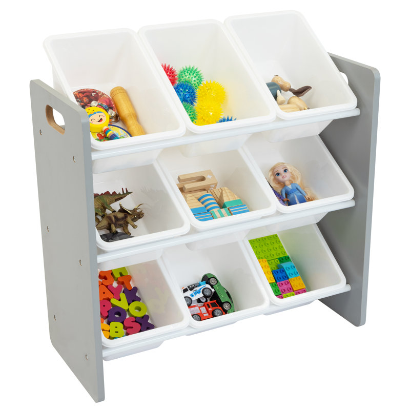 Organisateur de jouets pour enfants Nael, Gris / blanc
