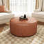 Repose-pieds rembourré en similicuir brun cognac-1321795060