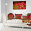 Petites photos de fleurs rouges au printemps - Coussin décoratif à imprimé floral