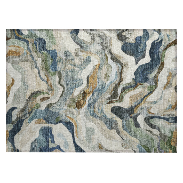 Machine Washable Indoor/Outdoor Oden ACN2162 Modern Rug