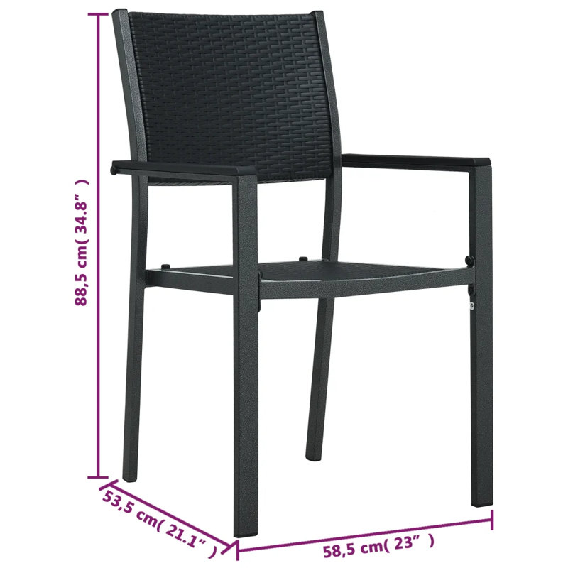 Rinan Patio Dining Side Chair with Cushion