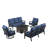 Demien 8 - Person Patio Conversation Set with Cushions-2043377182