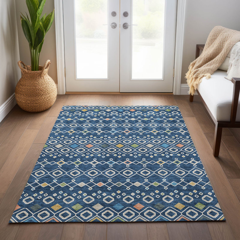 Aleighna Area Rug with Non-Slip Backing, Rectangle 2'6" x 3'10"