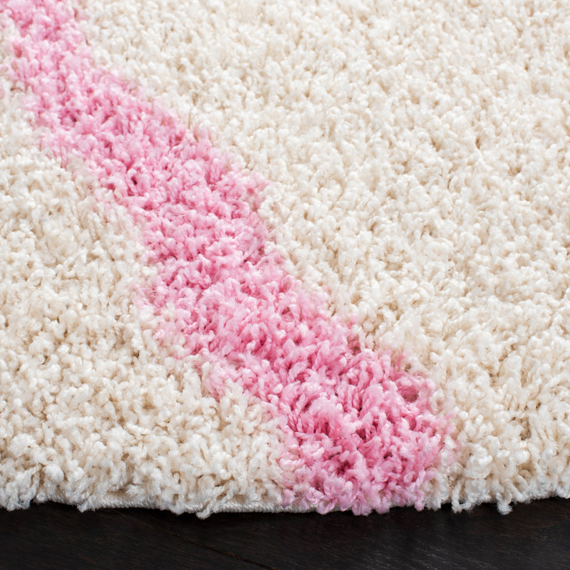 Tapis à poils longs Alonnah, Rectangle 6 pi x 9 pi, Rose