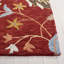 Tapis floral en coton touffeté à la main Jardin en rouge / orange-93743999