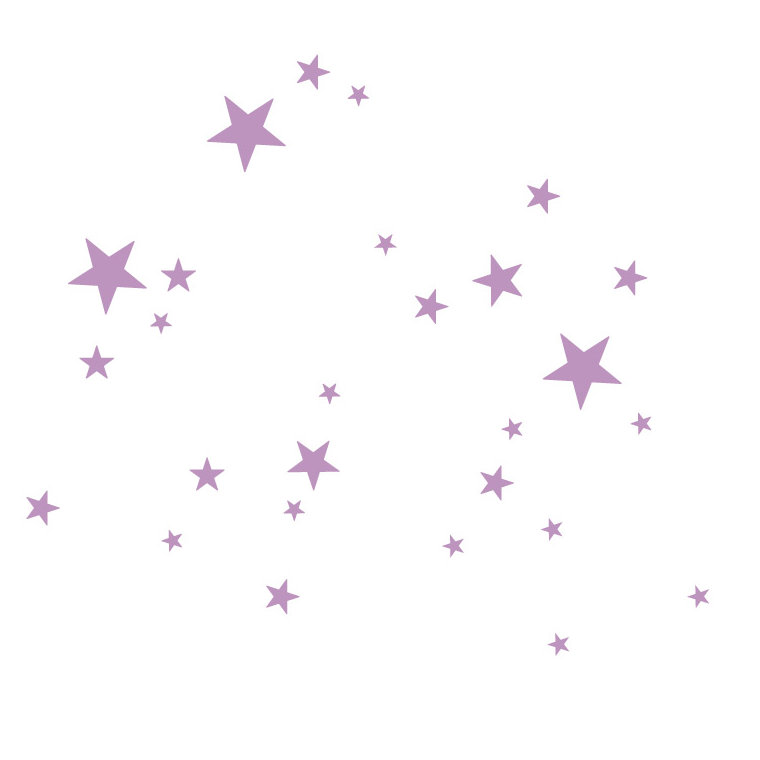 Abstract Non-Wall Damaging Wall Decal, Lilac, 48" H x 55" W x 0.01" D