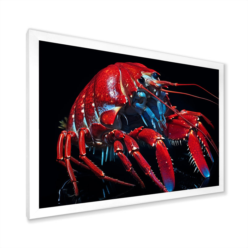 Mante moderne rouge crevette II, H 12 po x l 20 po x P 1 po, Cadre photo blanc