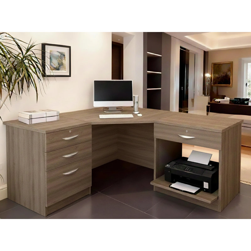 Brelyn Corner Executive Desk, Grey Nebraska