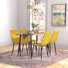 Ensemble de table de salle à manger pour 4 personnes Tapscott avec table rectangulaire 47 po et 8 chaises rembourrées en tissu